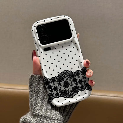 Luxurious Polka Dot Lace Print Phone Case For Xiaomi Mi 17 15 15T 14 14T 13 13T 12 12T 11 Pro Max Ultra Lite Soft Wave Oil Cover