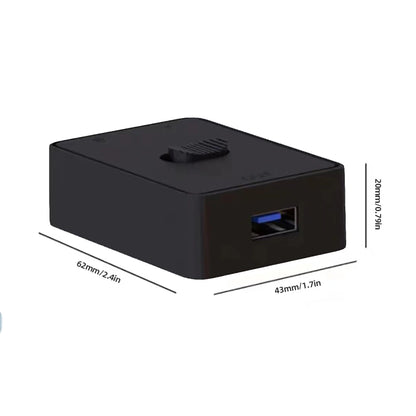 USB 3.0 KVM Switch 1x2/2x1 USB Switcher Bidirectional Switcher USB3.0 Extender Shared Controller for PC Keyboard Mouse Printer