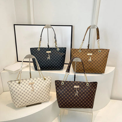 2024 Autumn and Winter New Presbyopic Handbag Shoulder Bag Large Capacity Tote Bag Women's Bag