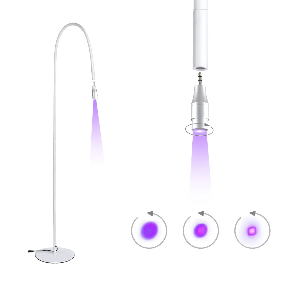 UV Lamp Eyelash Noise Reduction Foot Switch 10W Fast Dry Polish Lash UV Glue Curing Beauty Salon Eyelash Extension Light