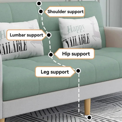 Stable Small Unit Sofa Bed, Foldable Dual-purpose Double Bed, Home Office Nap, Three Person Sofa, Leisure Fabric, Lazy Sofa