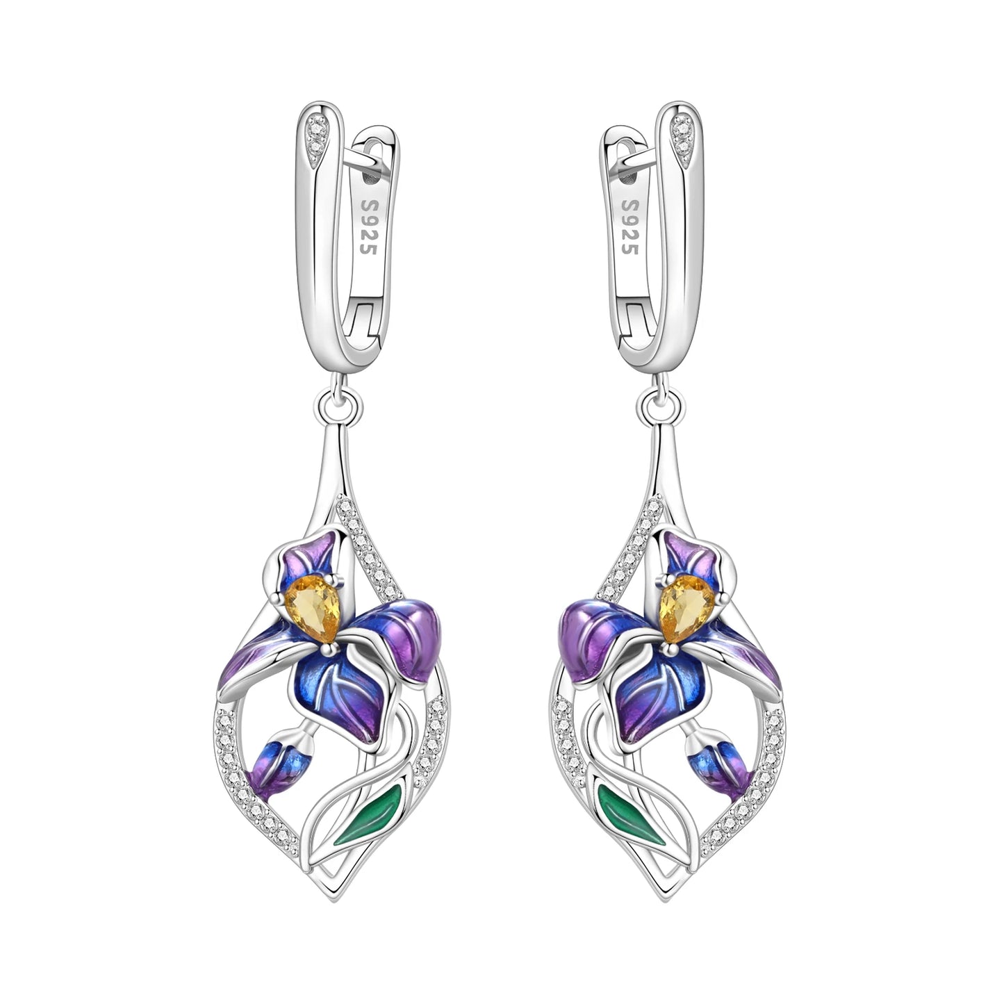 MISEFF S925 Sterling Silver Earrings Multiple Styles Exquisite Flower Earrings Original Fashion Jewelry Birthday Gift For Women