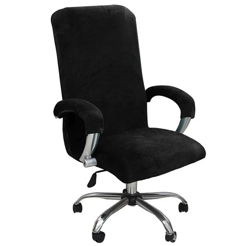 3Pcs/set Office with Armrest Gaming Chair Cover, Velvet Thickened Non-slip Waterproof, Removable Computer Chair Cover