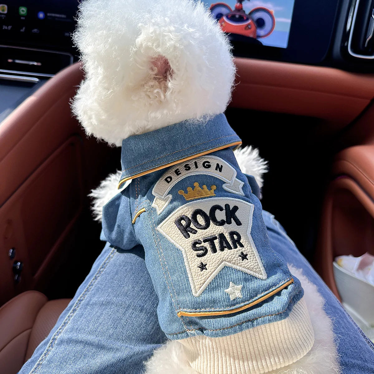 Pet Clothing Dog Cat Clothing Pet Handsome Fashion Cowboy Clothes Washed Vest Coat Collection Rock Denim Clothing Pet Products