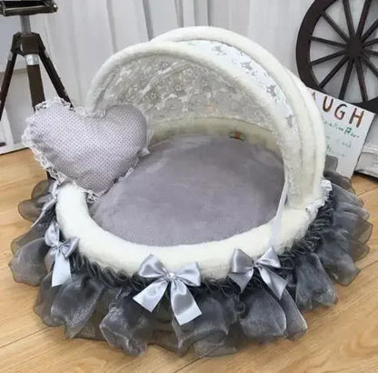 Pet Cradle Bed Dog'S Lace Nest For High-End Comfort Dog Bed Luxury Pet Bed