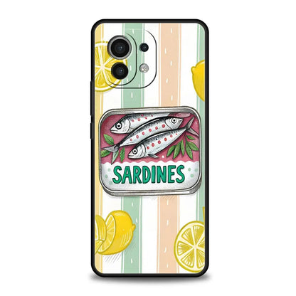 Phone Case Cover for Xiaomi Mi 17 15 14 13 12 11 Ultra 15T 14T 13T 12T 11T Pro Lite 5G Soft TPU Capas Funny Fish Sardines Laser