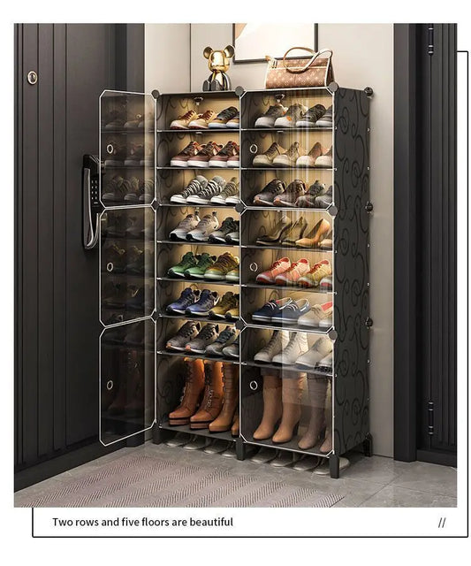 Shoe Rack Storage Shelf Shoes Entrance Hallway Furniture Cupboards Splicing Dustproof Transparent Box Organizador De Zapatos
