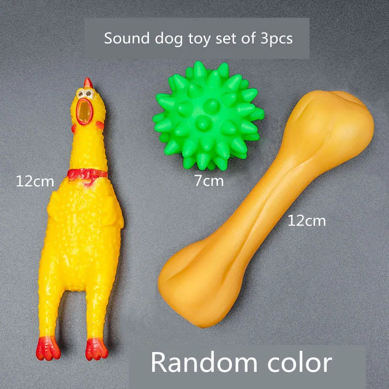New Dog Toys Pet Ball Bone Rope Squeaky Plush Toys Kit Puppy Interactive Molar Chewing Toy for Small Large Dogs Pug Supplies