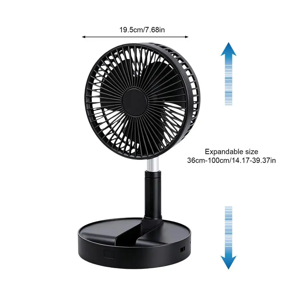 Portable Fan For Room 185-Degree Tilt Oscillating Blower Silent Foldable Rechargeable Standing Fan For Home Outdoor Camping
