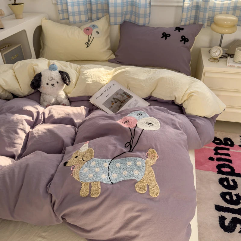 Brown Stripe Bedding Comforter Set Pillowcase bed sheet Single Full Size Bed Linen Duvet Cover Set Queen/King Double Single Bed
