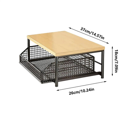 Kitchen Rack 2-Tier Vertical Organizer Rack Household Organizer Shelves for Pantry Kitchen Bathroom Garage Shower Bar Apartment