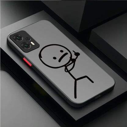 Flork Minimalist Comic Figurine Case for Xiaomi 14T 13T 12T 11T 10T 9T Pro Mi 14 13 12 10 11 Lite 5G NE Shockproof Full Cover
