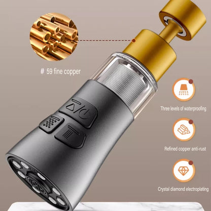 Kitchen Faucet Extender With Filter Function Universal 360° Rotate Aerator Splash Filter Washbasin Faucet Bubbler Nozzle Aerator