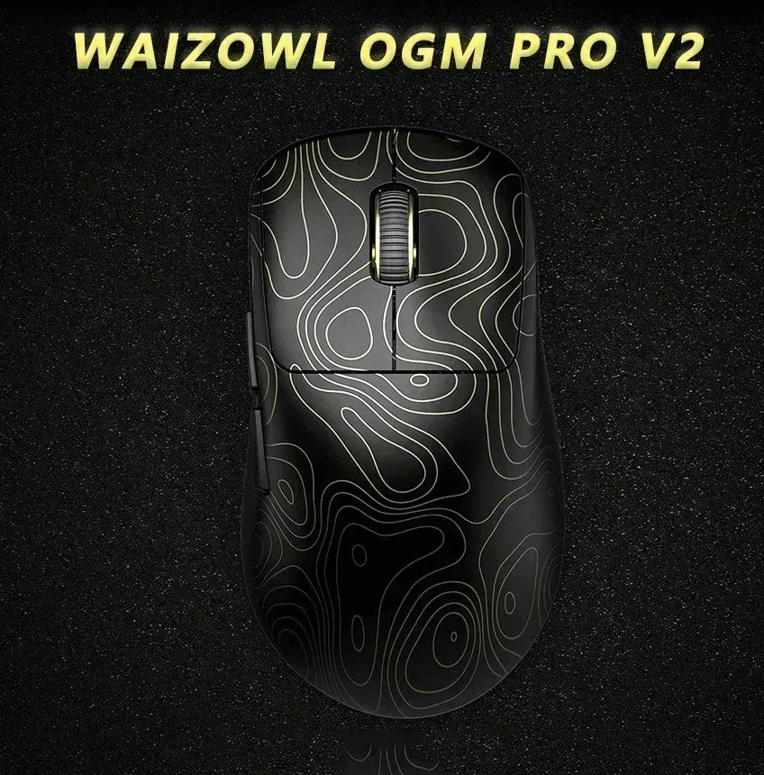 Waizowl OGM Pro V2 Hades Gaming Mouse Customize Wireless Three-Mode Paw3950 30000dpi Lightweight Gaming Mouse E-sports Ergonomic