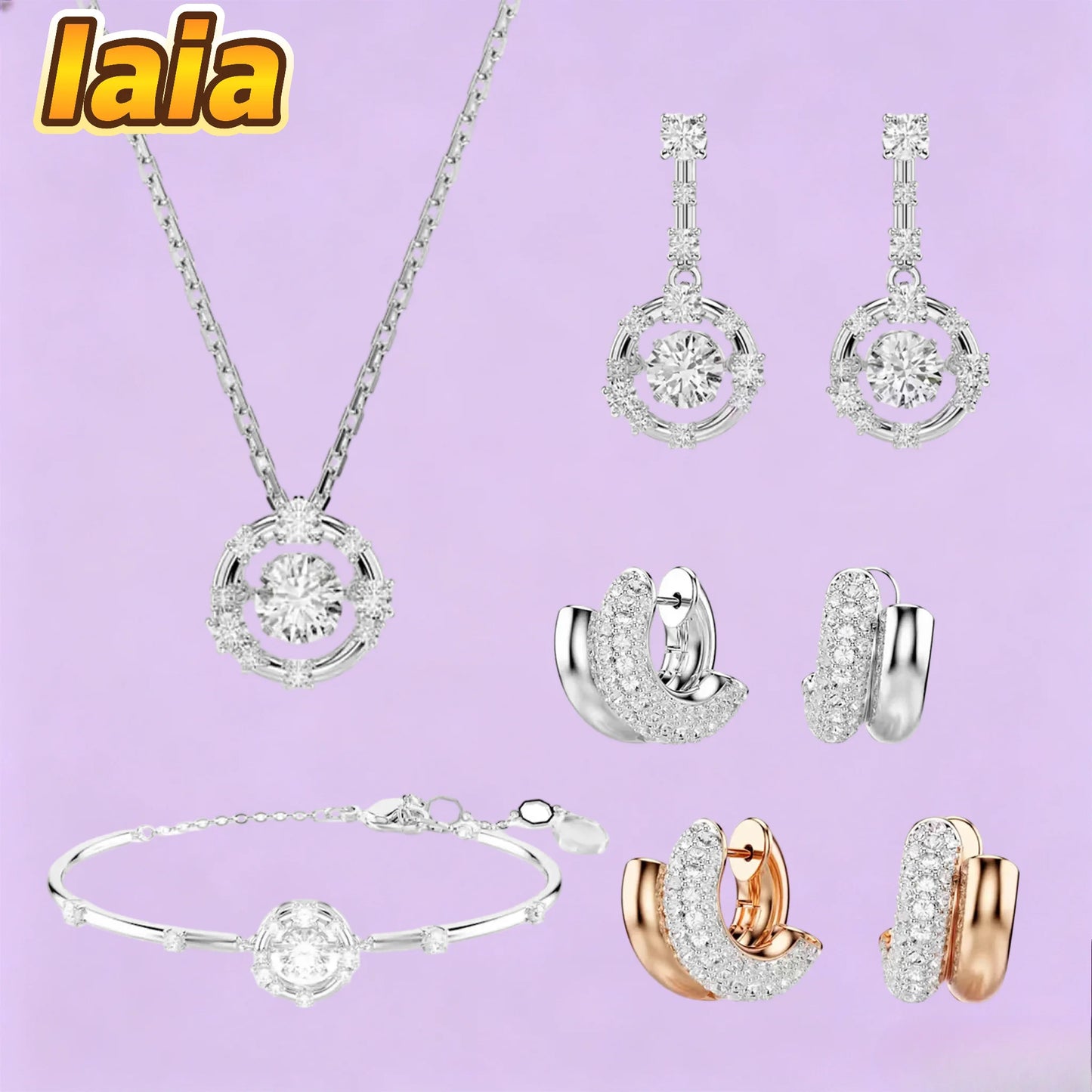 2026 Fine Jewelry Set Fashionable Stainless Steel Women's Teardrop Unique Necklace Earrings Bracelet Ring Commemorative Gift