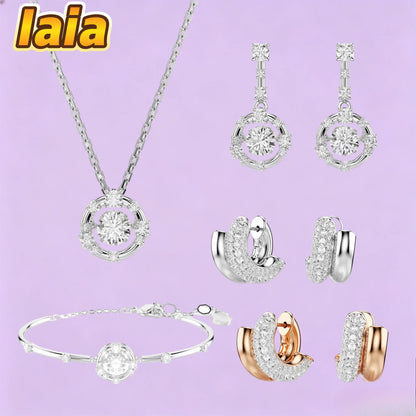 2026 Fine Jewelry Set Fashionable Stainless Steel Women's Teardrop Unique Necklace Earrings Bracelet Ring Commemorative Gift