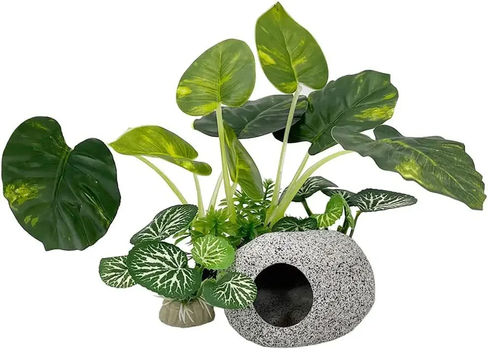 Aquarium Ornaments Simulation Plants Fish Tank Landscaping Decorations Plastic Water Plants Flowers Trees Rocks Accessories