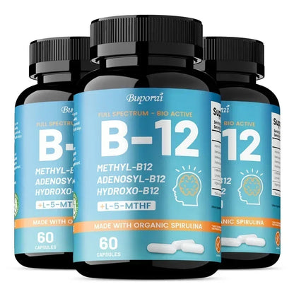 Vitamin B12 - Benefits Brain and Heart Function, Boosts Metabolism, Supports Memory and Learning, Helps Boost Natural Energy