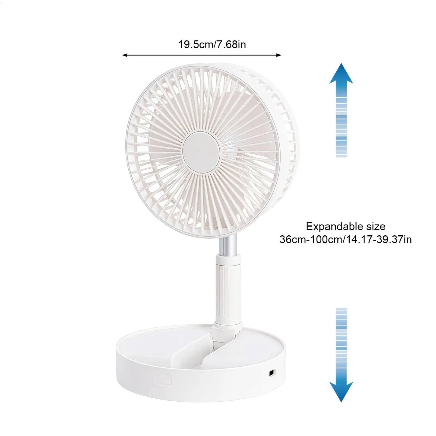 Portable Stand Up Fan 185-Degree Tilt Oscillating Blower Silent Foldable Rechargeable Standing Fan For Home Outdoor Camping