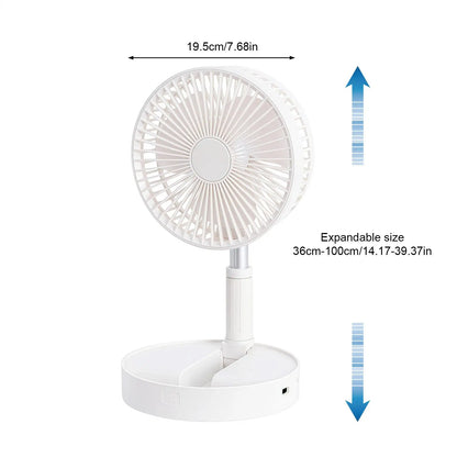 Portable Stand Up Fan 185-Degree Tilt Oscillating Blower Silent Foldable Rechargeable Standing Fan For Home Outdoor Camping