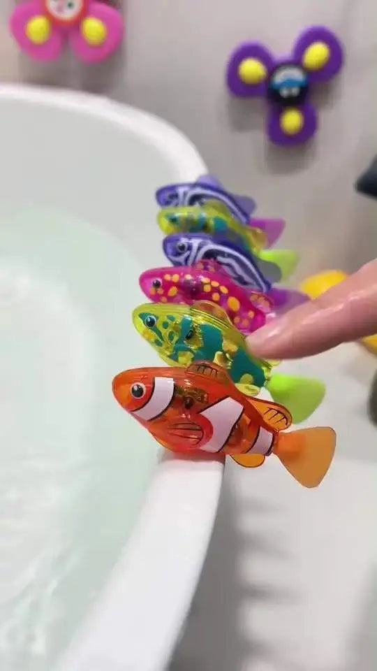 Pet Cat Toy LED Interactive Swimming Robot Fish Toy, Glowing Electric Fish Toy for Cats, Stimulates the Hunting Instinct of Pets