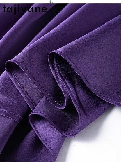 TAJIYANE 93% Natural Mulberry Silk Skirt Fashion Summer Satin Mermaid Skirt 21 Mommes elegant Long Skirt Woman Clothing 2025 스커트