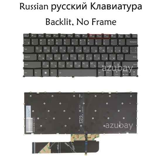 Laptop Keyboard For Lenovo Ideapad 1-14AMN7 1-14IGL7 3-14ADA6 3-14ALC6 3-14ITL6 3-14ABA7 3-14IAU, 5 Pro-14ACN6 Backlit Russian