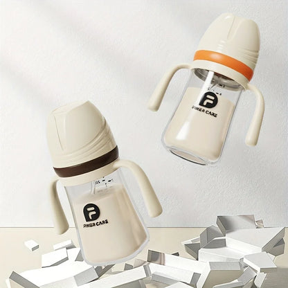 240ml baby bottle, suitable for water and formula, with handle and lid, easy to hold, unisex feeding bottle - perfect gift