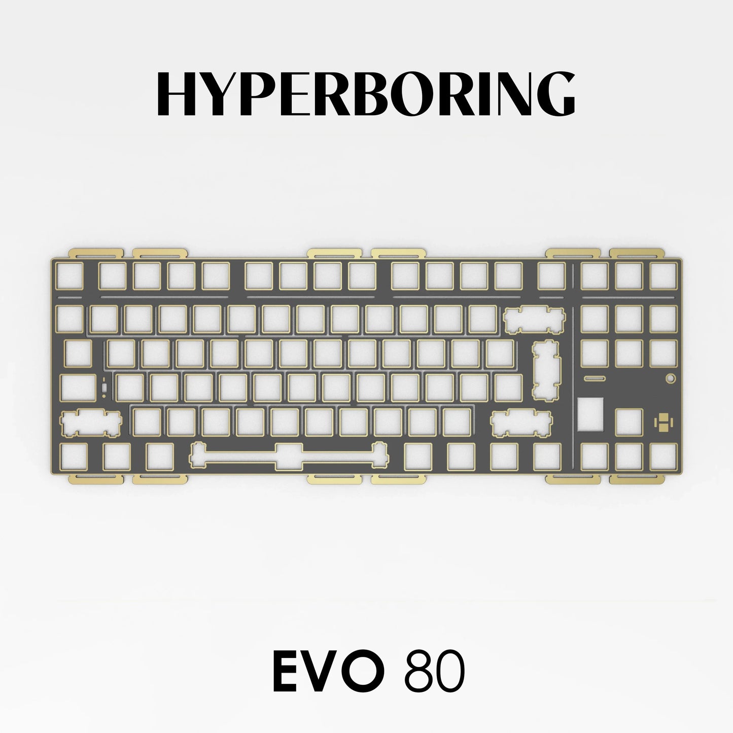 Evoworks EVO80 Customized Mechanical Keyboard Accessories PP PC FR4 Aluminum Copper Positioning Plate for Keyboard Gifts