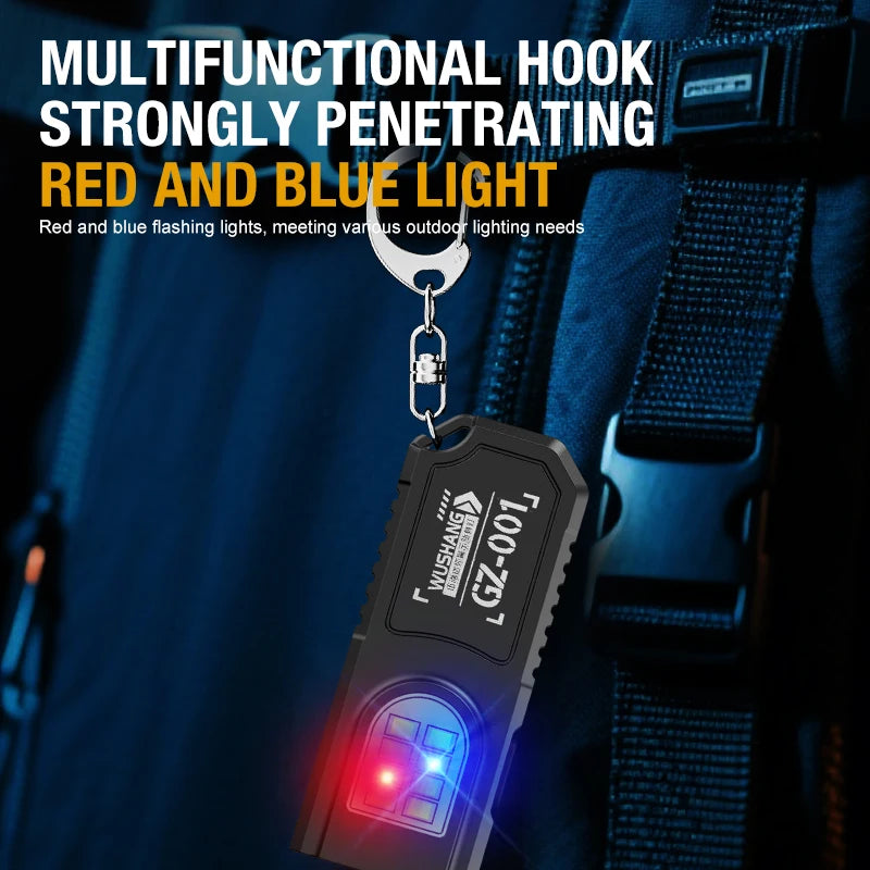 Portable Keychain LED COB Flashlight USB Rechargeable Torch with Pen Clip Powerful Mini Outdoor Working Lantern with Magnetic