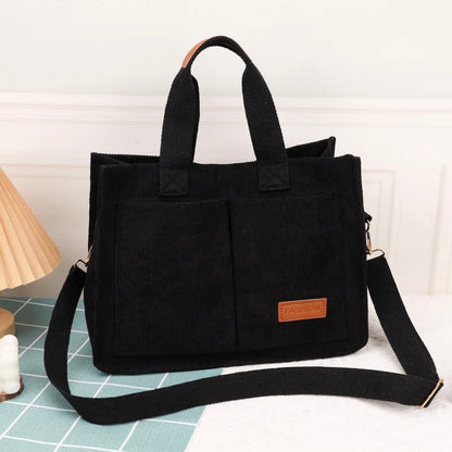 Ladies' handbag, large capacity new fashionable canvas shoulder bag, crossbody bag, commuting bag  zwq