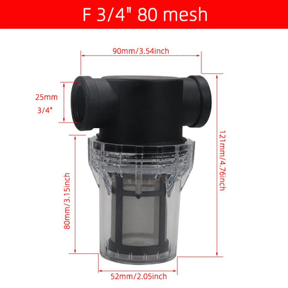 Garden Watering Filter 1/2'' 3/4'' 1'' Plastic Irrigation System Impurity Prefilter Aquaculture Household Water Pipe Filter