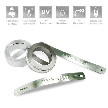 1Roll 12mm 32500 35800 31000 Compatible Dymo Tape Stainless Steel/Aluminum 3D Embossing tape for DYMO Rhino M1011 Metal Embosser