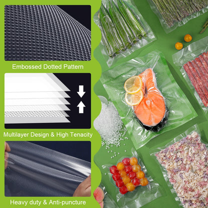 50pcs Vacuum Sealer Bags, Food Storage Pouches, Freshness Preservation for Kitchen, For Vacuum Sealer Machine Accessories