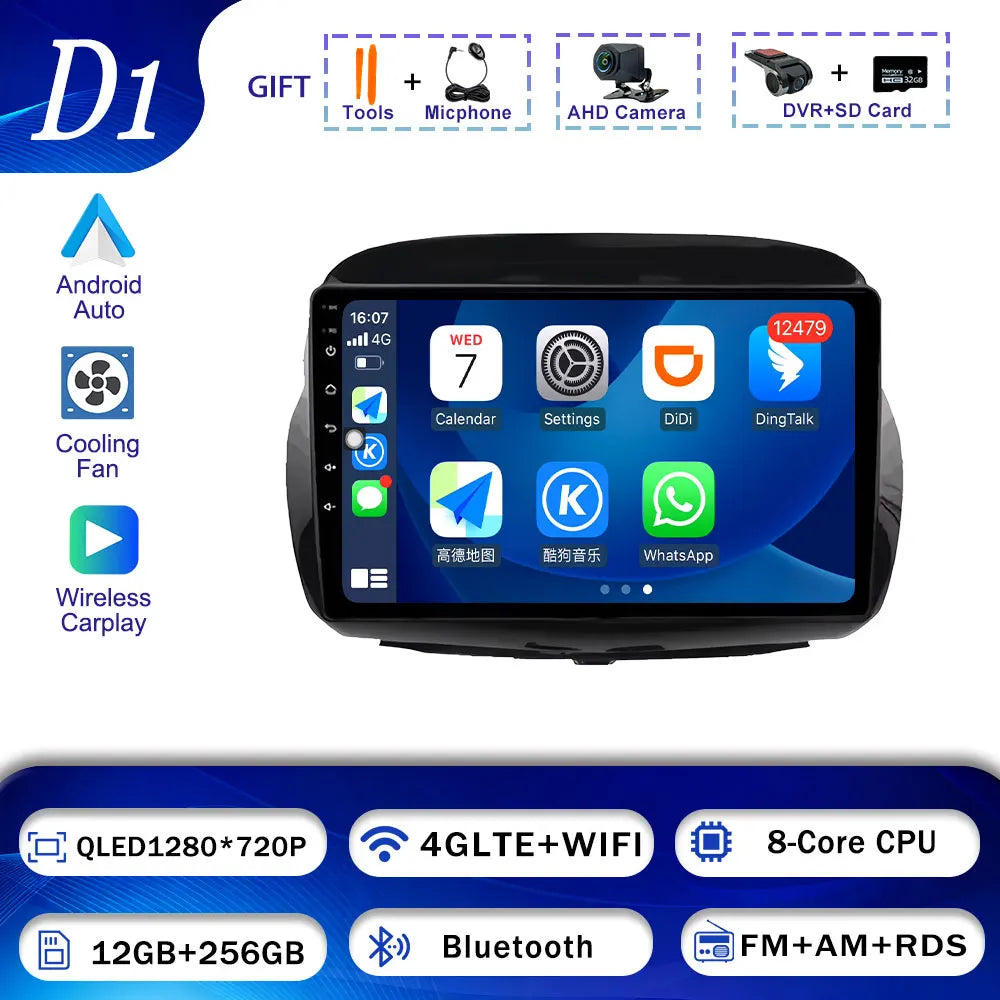 GPS Navigation Android 15 For Honda Edix FRV 2004-2009 BT Carplay Car Radio Multimedia  Head Unit WIFI Video Player 4G DSP Audio