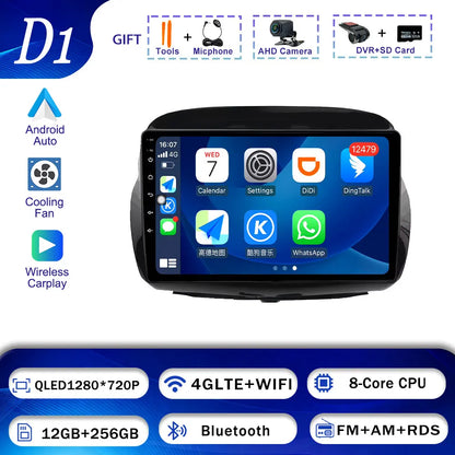GPS Navigation Android 15 For Honda Edix FRV 2004-2009 BT Carplay Car Radio Multimedia  Head Unit WIFI Video Player 4G DSP Audio