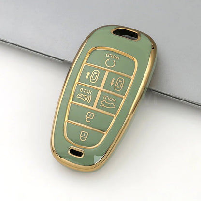 7 Buttons TPU Car Key Case Cover for Hyundai Santa Fe Tucson 2022 Ioniq 5 Atos Prime Solaris 2021 for 2023 Hyundai Palisade