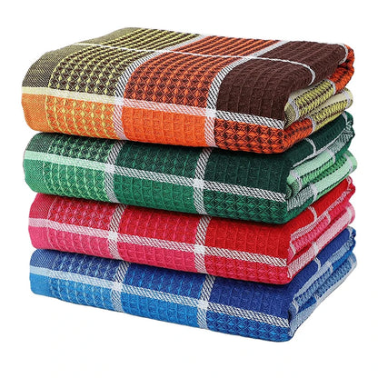Waffle Large Dishcloth Super Absorbent Kitchen Towels Colorful Dish Towels for Washing Drying Dishes Home Durable Tea Towels