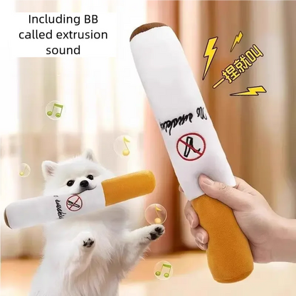 Pet Funny Toys Cigar Big Smoke Plush Sound Squeak Fake Cigarettes Toys Dog Chew Molar Interactive Game Bite Resistant Pet Toy