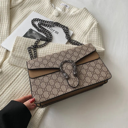 Fashion Popular Women's Bag Trend Brand Retro Chain Shoulder Bag High Quality Ladies Crossbody Bag Designer Luxury Handbag