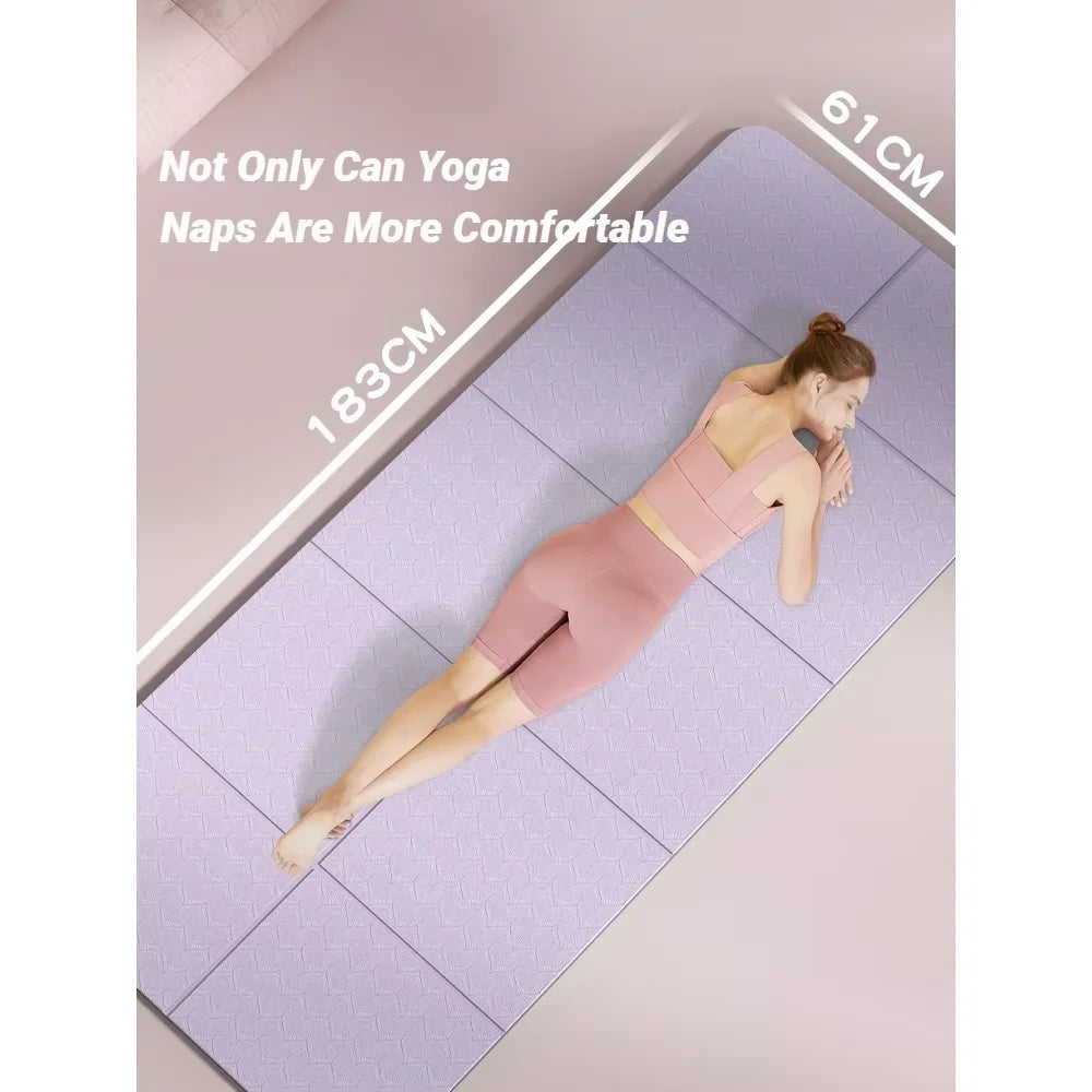 Foldable Yoga Mat Mute  Eco Friendly Folding Travel Fitness Exercise Double Sided Non-Slip For Pilates & Floor Workouts Dance