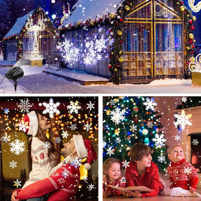 Christmas Snowfall Projector Light Outdoor Snowflakes Light Projector Waterproof Dynamic LED Snowfall Projector Light
