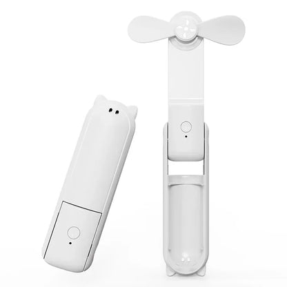 Portable Hand Held Fan with USB Rechargeable 2000mAh Battery, Foldable, Small,or Girls, Travel For Women, Outdoor Amagi