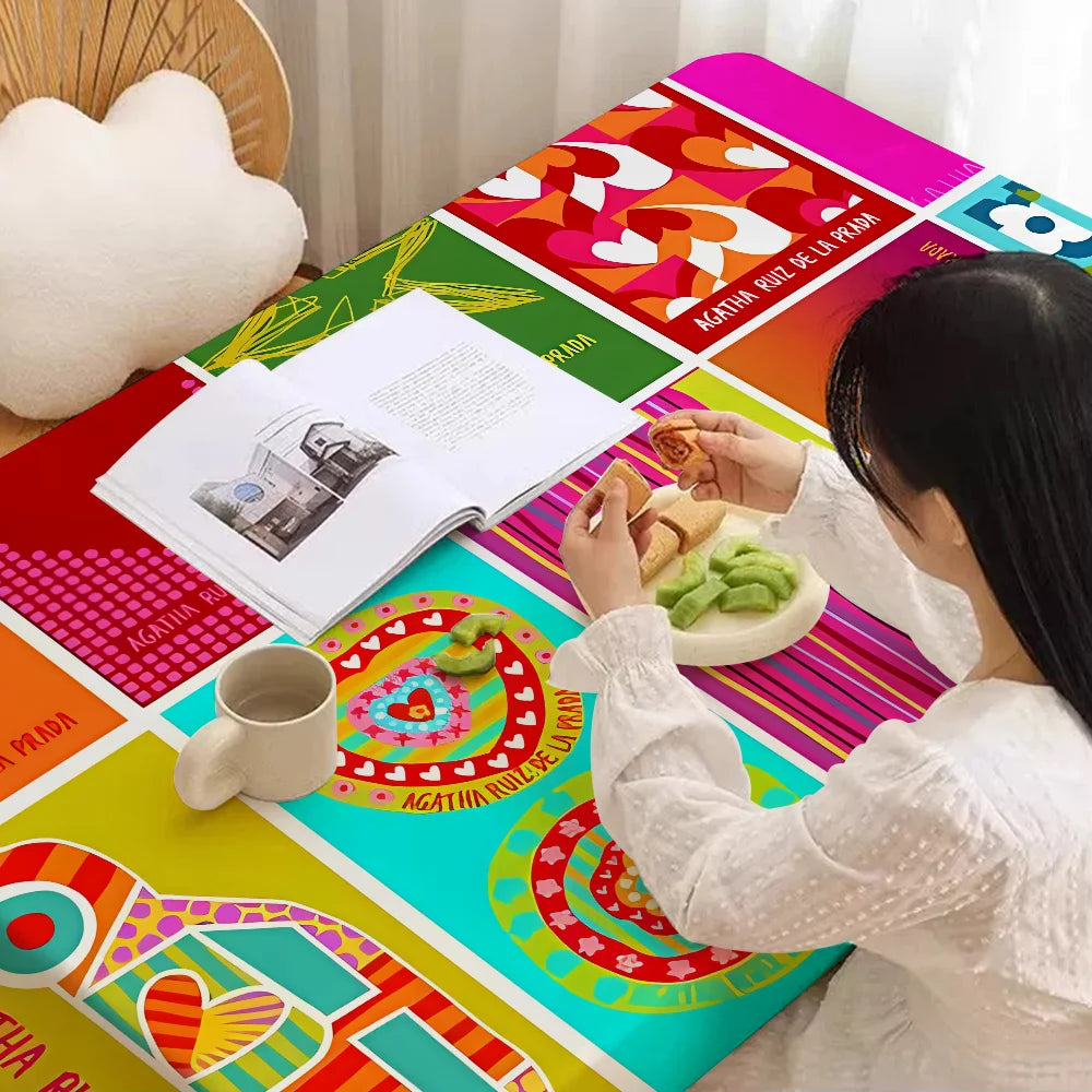 Agatha Ruiz De La Prada Home Tablecloths Dining Decoration And Rectangular Table Accessories Waterproof Cloth Anti-stain