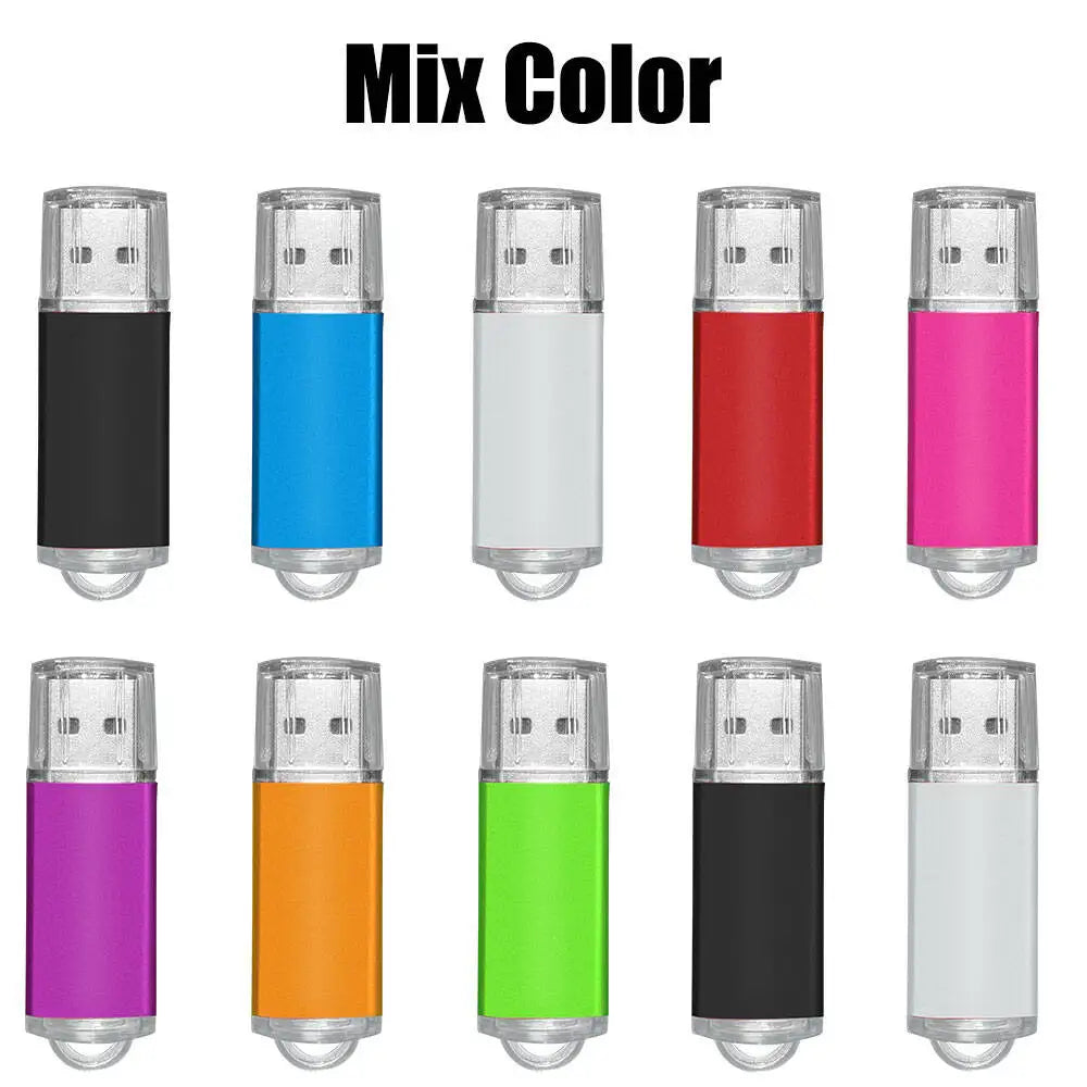 100Pcs/lot USB 2.0 Flash Drive 4GB 8GB Pen Drive 128M Usb Sticks 1GB 2G Pendrives 16GB Memory Flash 32GB U Disk Free Custom Logo