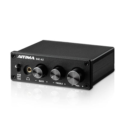 AIYIMA DAC-A2 HiFi Audio Decoder USB Headphone Amplifier Coaxial Optical Output Stereo Gaming DAC For Amplifier Active Speakers