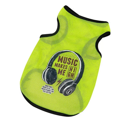 Fashion Summer Mesh Dog Cat Clothes Breathable Thin Puppy Kitten Vest Cute Cartoon Print Pet Clothing for Small Medium Dogs