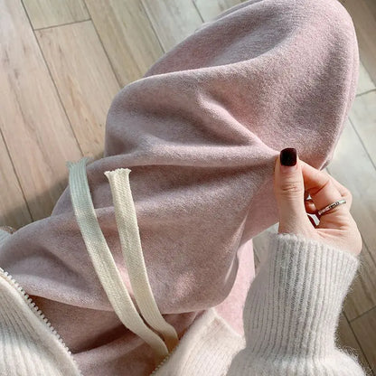 2025Hot Fleece Woman Pants Winter Elastic Waist Warm Leggings Solid Casual Thicken High Waist Straight Comfort Wide Leg Trousers