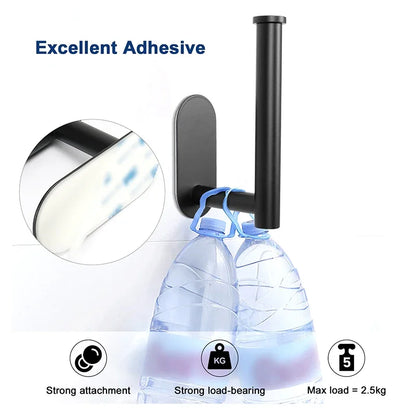 No Drilling Toilet Paper Holder SUS304 Stainless Steel Self Adhesive Wall Mount Tissue Towel Roll Dispenser for Bathroom Kitchen