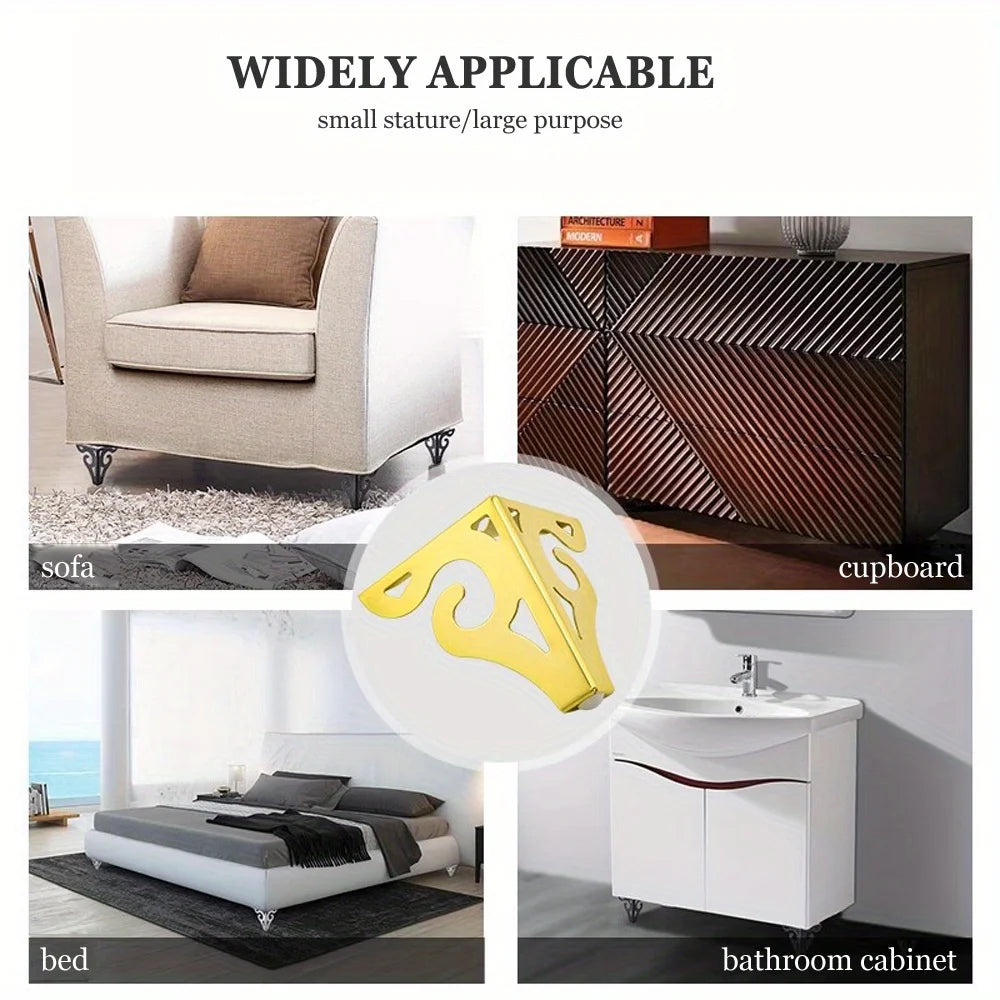 12cm modern design hollowed out furniture sofa legs chrome metal furniture style table coffee table cabinet TV stool sofa legs